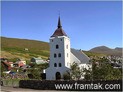Church in Miðvágur on Vágar